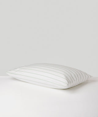 Sage Grey Stripe Tencel Cotton Pillowcase