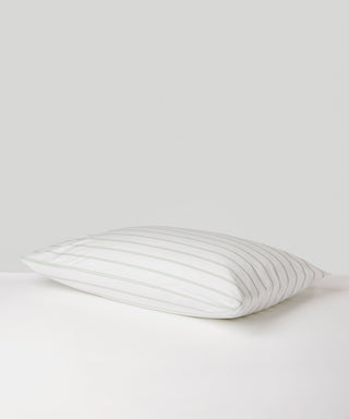 Sage Grey Stripe pillowcase