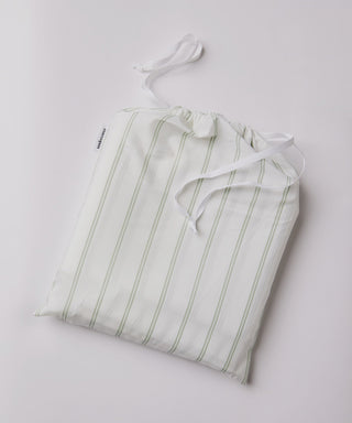 Sage Grey Stripe Tencel Cotton Pillowcase