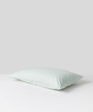 Light green organic cotton pillowcase