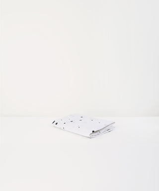 Printed grey and white spotty bed linen - Tencel fitted sheet