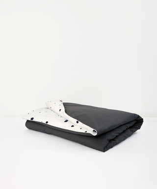 Printed grey and white spotty bed linen - Tencel duvet cover