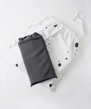 Printed grey and white spotty bed linen - Tencel duvet set