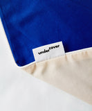 bright blue and peach reversible bed linen - tencel duvet cover