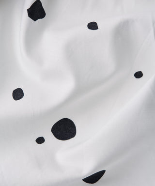 Printed grey and white spotty bed linen - Tencel duvet cover