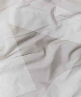 Printed grey bed linen with abstract pattern - Tencel duvet set