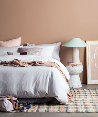 white and light grey duvet cover tencel cotton.