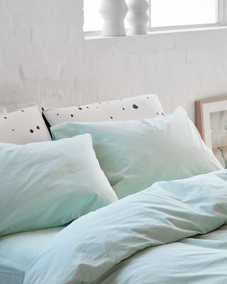 light green - organic cotton duvet set