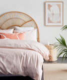 light pink bed linen - organic cotton duvet set