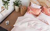 light pink bed linen - organic cotton duvet set
