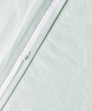 light green bed linen - organic cotton duvet cover with zipper