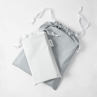 white and light grey duvet cover tencel cotton.