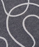 Blue Lines Cotton Throw Blanket Detail